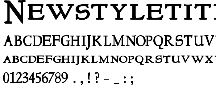 NewStyleTitling Bold font
